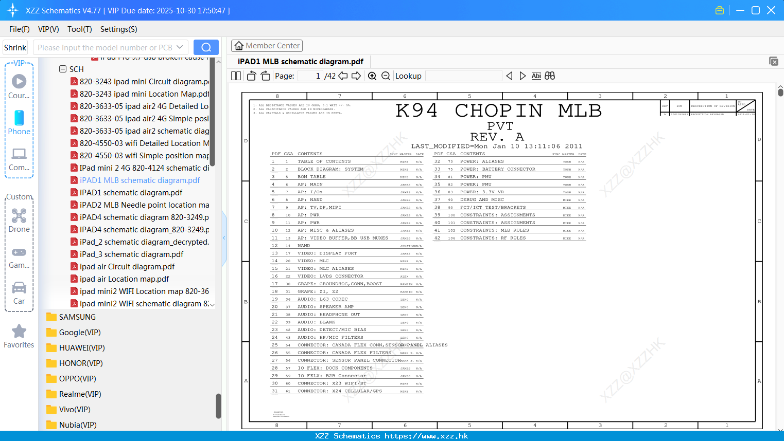 IPAD1 MLB Schematic Diagram